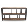 Resenkos Console Sofa Table, Display Shelf,3-Tier Console Table, 70.9" Long Sofa Table Behind Couch,Rustic Brown & Black - 4 of 4
