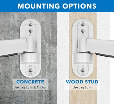 Mount-It! Adjustable Silver and Black Full Motion TV Wall Mount