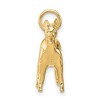 Black Bow Jewelry 14k Yellow Gold 3D German Shepherd Charm or Pendant - 2 of 4