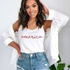 Simply Sage Market Women's America Cursive Racerback Graphic Tank - 2 of 3