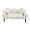 54in Width Modern Velvet Upholstered Loveseat Sofa Accent Bedside Entryway Bench Small Sofa 2 Seater Couch Settee for Living Room Bedroom - 2 of 4