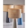 Adesso Sheffield Table Lamp White : Ceramic Base, Rattan Shade, ETL Listed, No Assembly Required - image 4 of 4