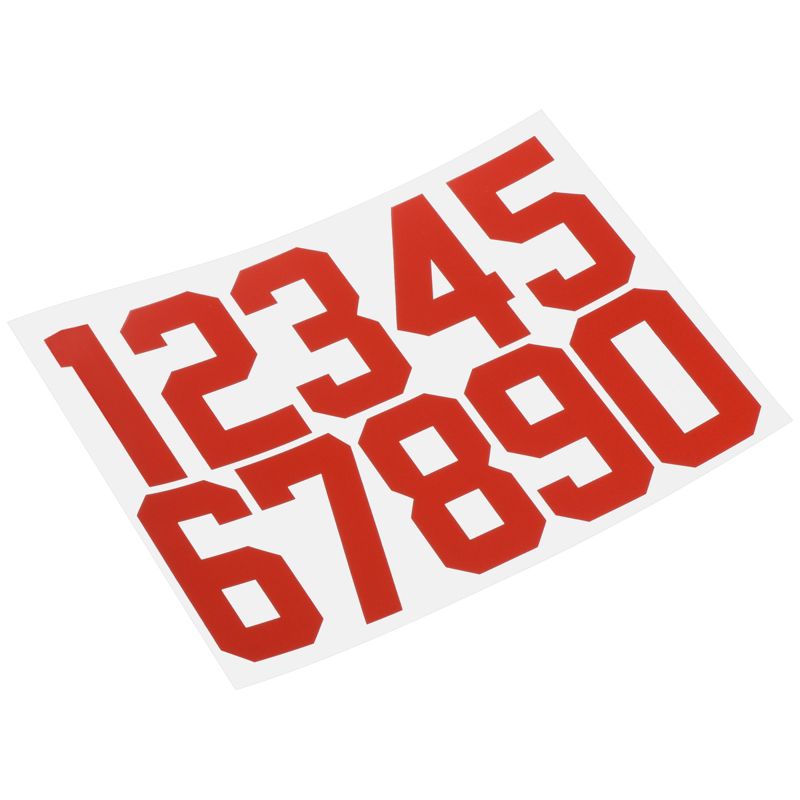 Unique Bargains 0 - 9 Adhesive Number Reflective Mailbox Numbers Sticker Red 5 Set, 1 of 5