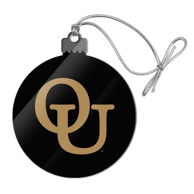 Oakland University Secondary Logo Acrylic Christmas Tree Holiday Ornament