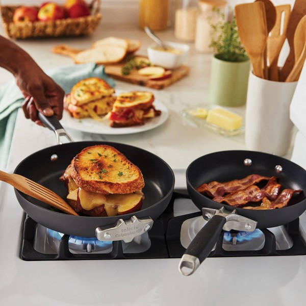 Set de utensilios de cocina antiadherentes AquaShield de 9 piezas Select by Calphalon: sartenes apilables, mangos que se mantienen fríos, apto para lavavajillas 2