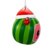 Kurt Adler Plastic Ornament for Christmas Tree, Cocomelon Watermelon with Santa Hat - 2 of 3