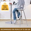 Modern Upholstered Bar Stool Counter Stool Small Bar Chairs Dining Chair Pub Stool, Silver/Gold - Modernluxe - 4 of 4