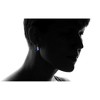 Sterling Silver Sapphire Diamond Earring - 4 of 4