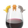 TrueZoo Paws Off Glass Markers, Silicone Wine Charms, Cat Drink Markers, Wine Charm Gifts, Silicone, Multicolor, Set of 6, 14oz - 4 of 4