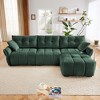 Oversized 110.2" Chenille Modular L-Shaped Sectional Sofa with High-Resilience Cushions and Ottoman, 4-Piece Free combination Sofa - 3 of 4