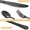 Attop Black 8-Person Stainless Steel Cutlery Set, 40 Pieces, Mirror Polished Cutlery Kitchen Utensil Set, Including Knife, Spoon, Fork (Glossy Black) - 4 of 4
