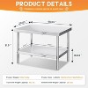 AMERLIFE Stainless Steel Table for Prep & Work Adjustable Under Shelf and Feet - 2 of 4