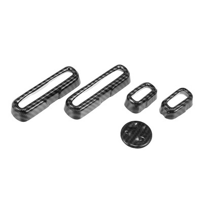 Unique Bargains Seat Adjust Button Frame Cover Trim Seat Adjust Handle Switch for Honda Civic 11th 2022 Black Carbon Fiber 5pcs