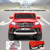 Infans 12V 2-Seater Kids Ride On Car Licensed Mercedes Benz X Class RC w/ Trunk Red - 3 of 4