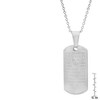 Steeltime Ladies stainless steel serenity prayer pendant comes with 18" chain. Color Options: Silver, Gold - 3 of 4