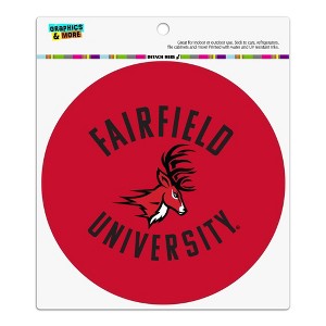 Fairfield University Stags Logo Automotive Car Refrigerator Locker Vinyl Circle Magnet - 1 of 4