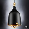 Urban Ambiance Luxury Americana Modern Pendant,  11-3/4"H x 6-3/8"W,  Midnight Black Finish, UHP2341 - 3 of 4