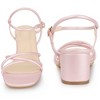 Perphy Women's Strappy Strap Open Toe Slingback Chunky Heel Sandals - 2 of 4