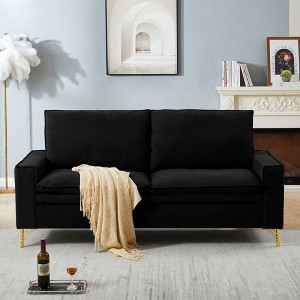 DOMETOUR Upholstered 2-Seater Love Seats Couch for Bedroom Apartment Home Office - 1 of 4