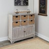 Wood Cabinet with Seagrass Drawers Brown - Olivia & May