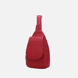 MKF Collection Cleisy M logo Embossed Vegan Leather Women’s Sling Bag by Mia K - 1 of 4