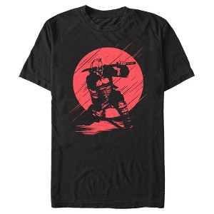 Men's Marvel Deadpool Red Silhouette T-Shirt - 1 of 4