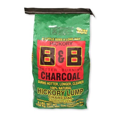 B&b Charcoal All Natural Hickory Lump Charcoal 8 Lb : Target