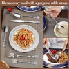30-Piece Flatware Set for 6, Stainless Steel Retro Silverware with Vintage Baroque Design, Mirror Finish & Dishwasher Safe - 2 of 4