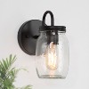 LNC Graces 4.7-in W 1-Lights Black Mason Jar  Glass Farmhouse Vanity Lights - 2 of 4