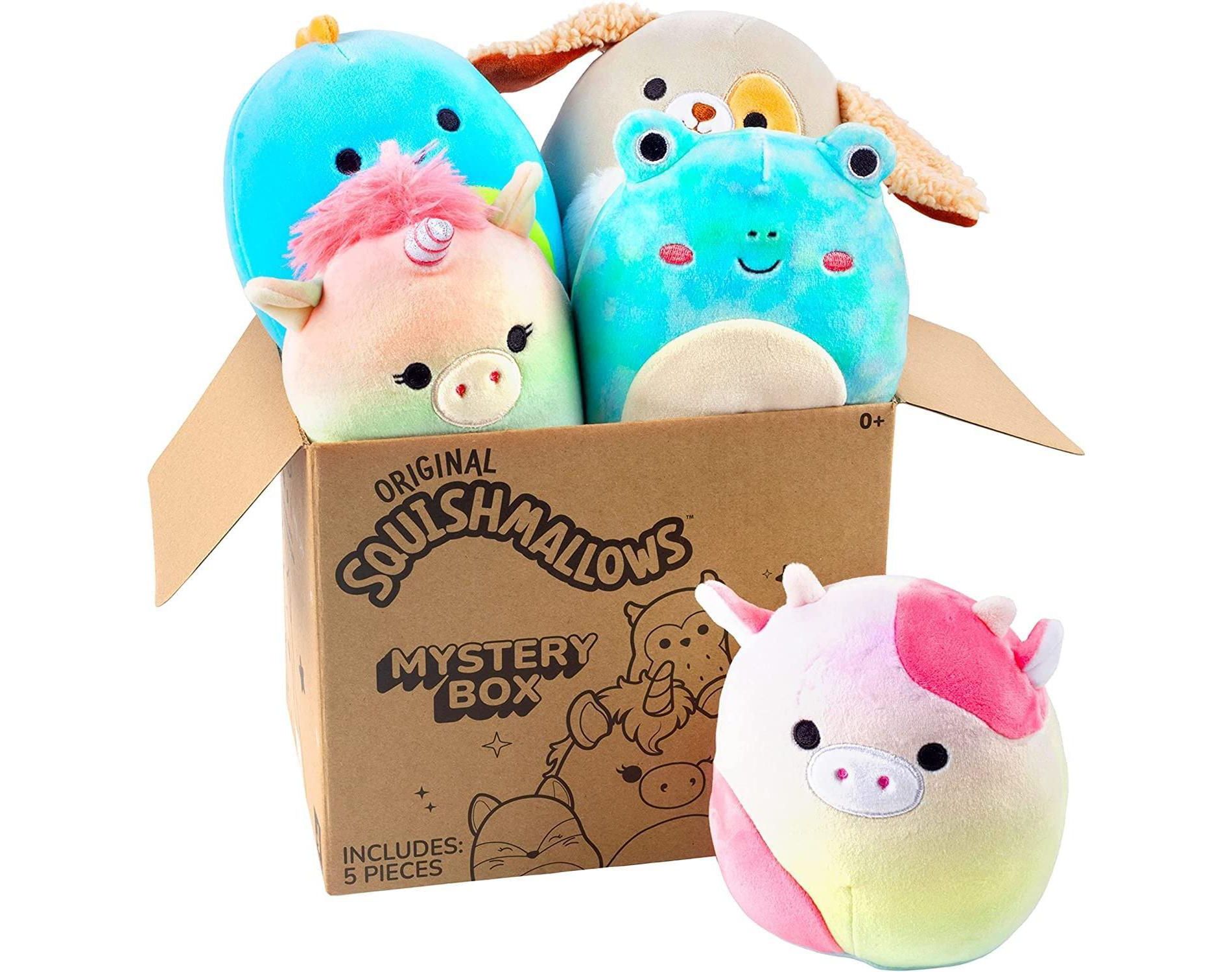 Squishmallows Original Mystery Box 5-Inch Plush 5 Pk- Collectible Soft & Squishy Mini Stuffed Animal Toy-Great Gift for Kids, Girls & Boys