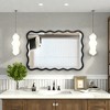 FURNIinspire Decorative Wall Mirrors Modern Mirror Wall Decor, Solid Wood Wavy Rectangle Mirror Or Bathroom, Bedroom, Black, 28"*39.8" - 4 of 4