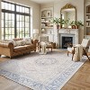 World Rug Gallery Valora Red Vintage Medallion Washable Low-Pile Indoor Area Rug with Non-Slip Backing - 2 of 4