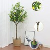 Artificial Lemon Tree 4.9ft 150cm Tall Lemon Plant In Pot Lemon Fruit Tree Pre Potted Artificial Lemon Tree Artificial Potted Plants For Indoor Decor - 4 of 4