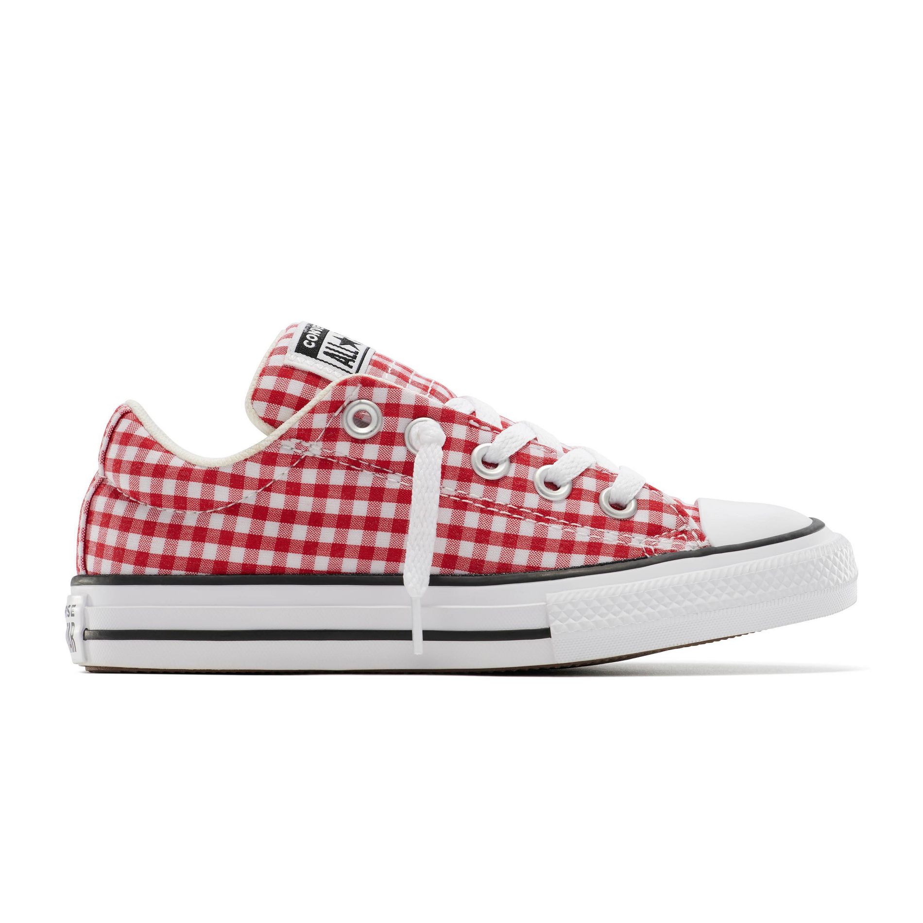 Converse Kids' Street Ox Low Top Gingham Sneakers - Red