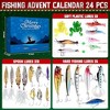 Aoibox Fishing Advent Calendar 2025 24 Piece Lure Set for Adults and Teens Includes Soft Hard Spoon Lures for Freshwater Saltwater - 2 of 4