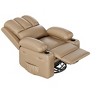 Leather Recliner Chair, Manual Recliner w/Comfortable Arms and Cup Holders for Living Room CF8011 - 2 of 4