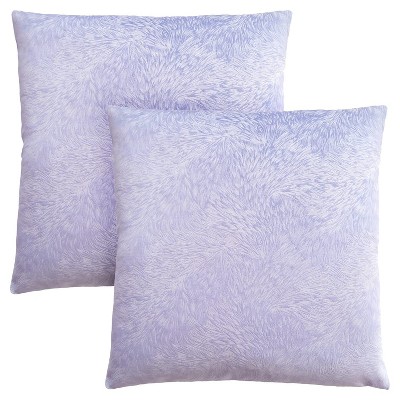 Monarch Specialties Pillows Set Of 2 18 X 18 Square Insert Included Decorative Throw Accent Sofa Couch Bedroom Polyester Hypoallergenic Purple Modern