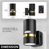 YANSUN 2-Pack Plug-In Motion Sensor Night Light Cylindrical Design with Black Finish and Gold Accent, 3000K, 3 Adjustable Modes - 4 of 4