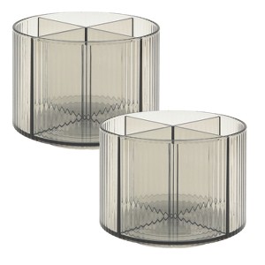 Trio Home Round Rotating 4 Compartment Cosmetic & Beauty Organizer, Brush Holder, Makeup, Jewelry, Office Accessories, Vanity Holder - 1 of 4