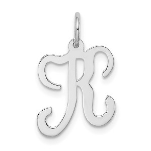 Black Bow Jewelry Sterling Silver, Sophia Collection, Small Script Initial K Pendant - 1 of 4
