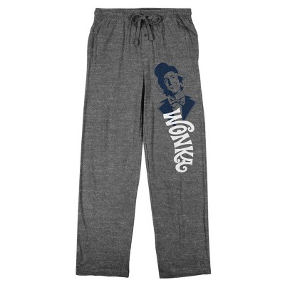 Willy Wonka & The Chocolate Factory Charlie And Logo Men's Heather Gray Graphic  Sleep Pants-xl : Target