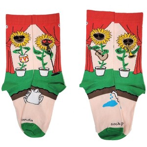 Rock'n Sunflower Band Socks from the Sock Panda (Women's Sizes, Adult Medium) - 1 of 4