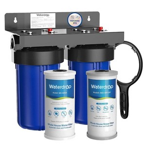 Waterdrop Whole House Water Filter System, Reduce Iron & Manganese, with Carbon and Sediment Filters, 5-Stage Filtration, 1" Inlet/Outlet - 1 of 4