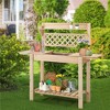 Yaheetech Outdoor Garden Potting Bench Wooden Work Station - 2 of 4