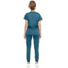 MediChic Womens 8-Pocket Scrubs Set- V-Neck with 4-Pocket Jogger Scrub Pants - 2 of 4
