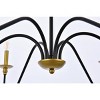 Elegant Lighting Rohan 42 inch chandelier in matte black and brass - 4 of 4