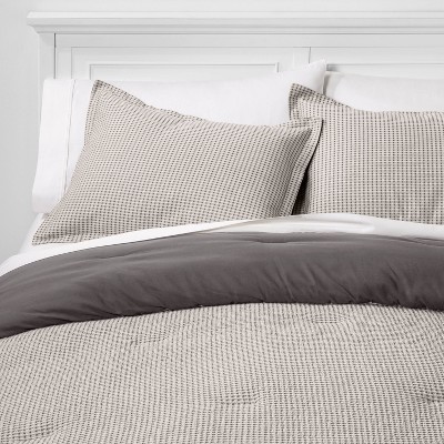 Washed Waffle Weave Comforter Pillow Sham Set Threshold Target