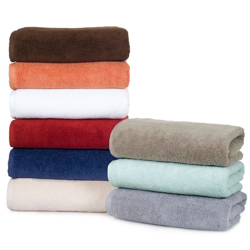 Hastings Home Zero Twist Collection 100% Cotton Towel Set - White, 6 Pieces, 5 of 7