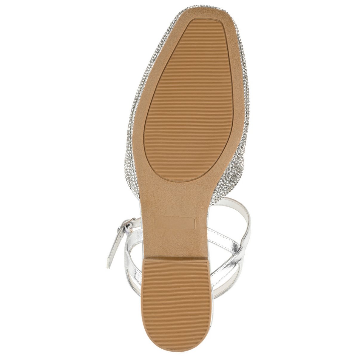 Обувь Journee Collection Women's Nysha Buckle Square Toe Ballet Flats Silver 9 — фото 5