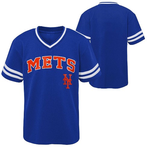 Mlb New York Mets Boys' White Pinstripe Pullover Jersey : Target